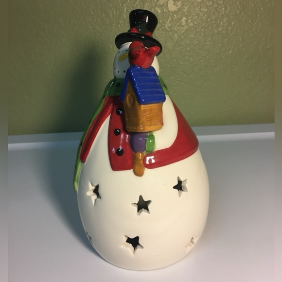 Ceramic Lightup Christmas Snowman - Picture 7 of 12